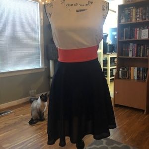 Pink White and Blue casual dress